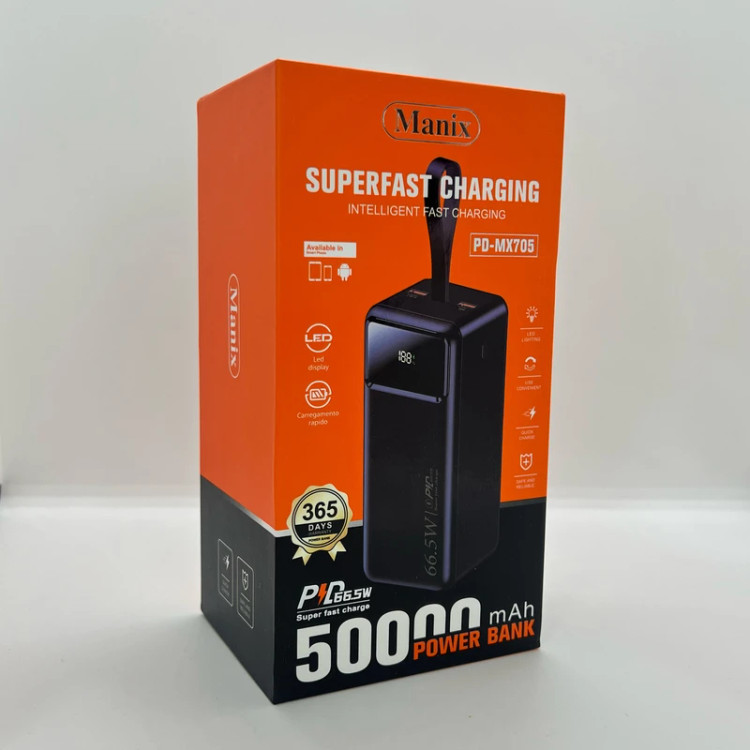 پاوربانک Manix مدل MX705 ظرفیت ۵۰٫۰۰۰ mAh