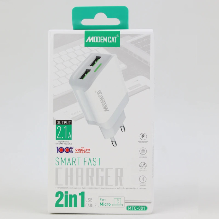 شارژر کامل میکرو برند Modem Cat مدل MTC‑001