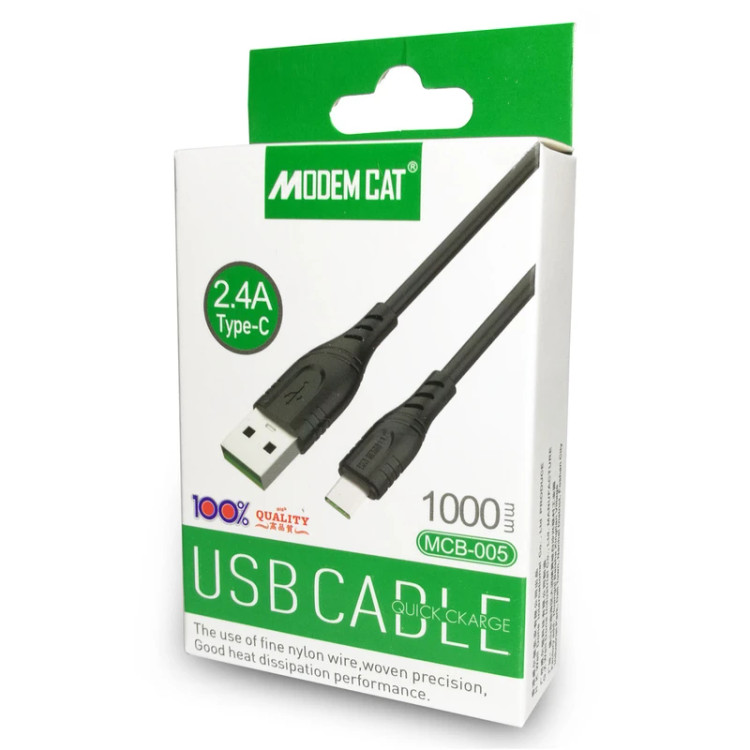 کابل شارژ تایپ سی Modem Cat مدل MCB-005