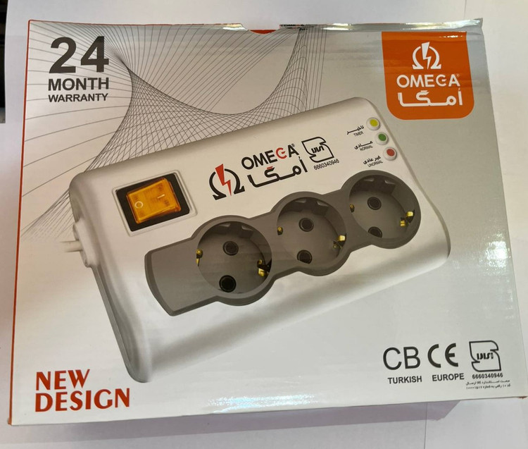 محافظ برق سه خانه 1.5 متری OMEGA