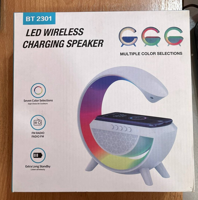 اسپیکر بلوتوثی و شارژر وایرلس رقص نور مدل BT2301